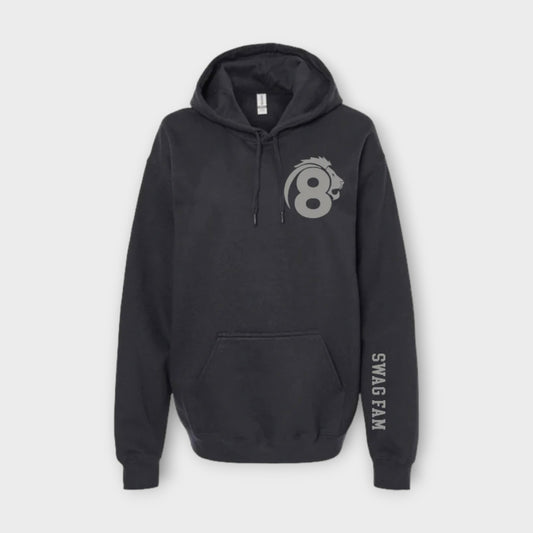 Lion 8 Hooded Sweatshirt | Black