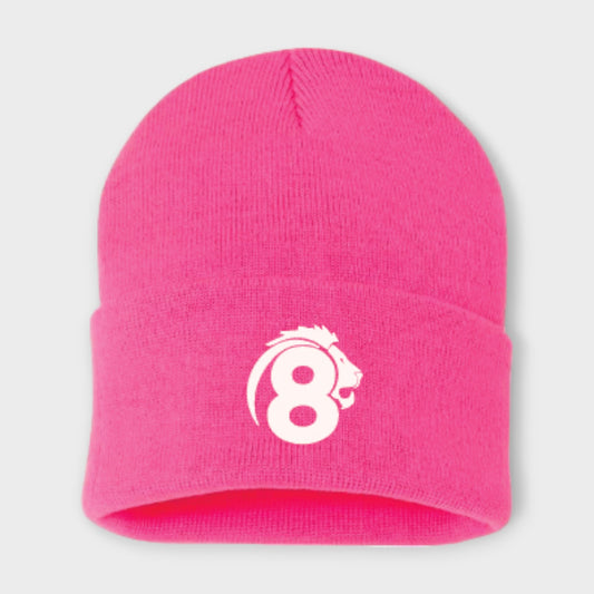 Lion 8 Beanie | Hot Pink